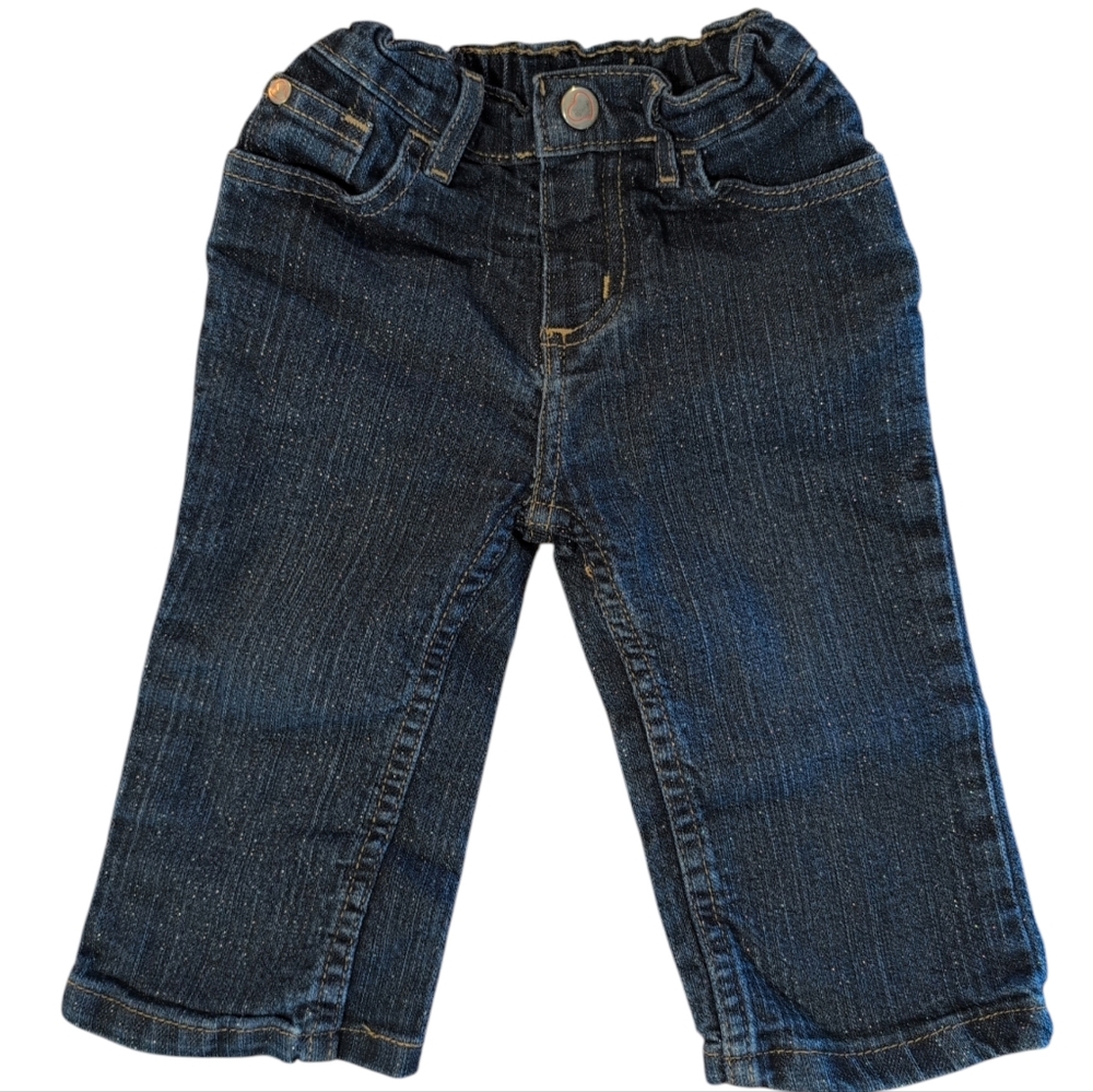 LITTLE MISS ATTITUDE Dark Wash Glittery Stretch Jeans